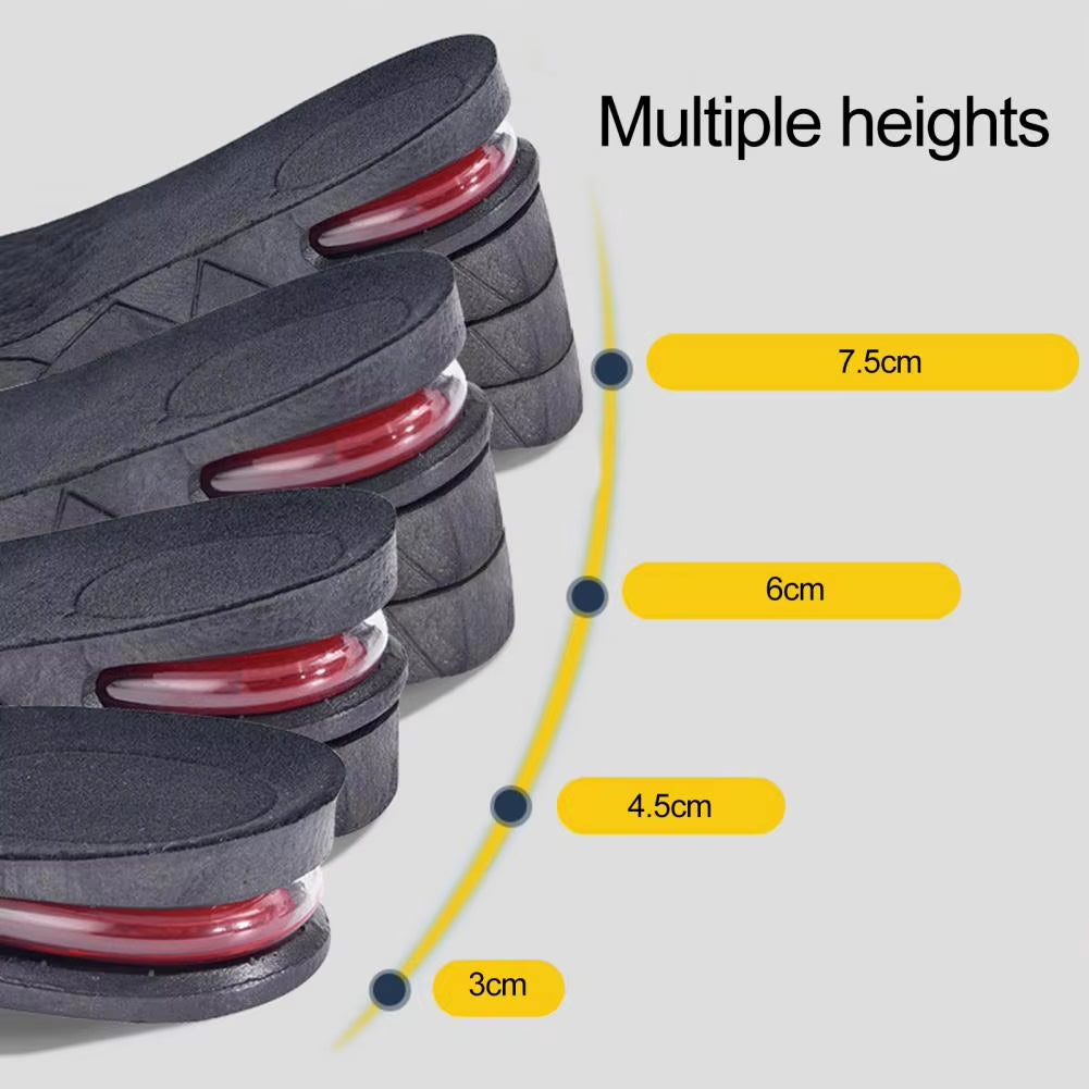 Booster Pads for Height Increase Eco-Friendly Multi-Layer Height Increase Insoles for Women Men Air Cushion Booster for Enhanced